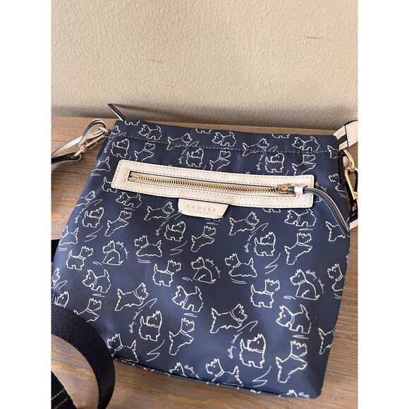 Radley London Crossbody Bag Womens Blue Dog Print Maple Cross Responsible Eco - Picture 2 of 10